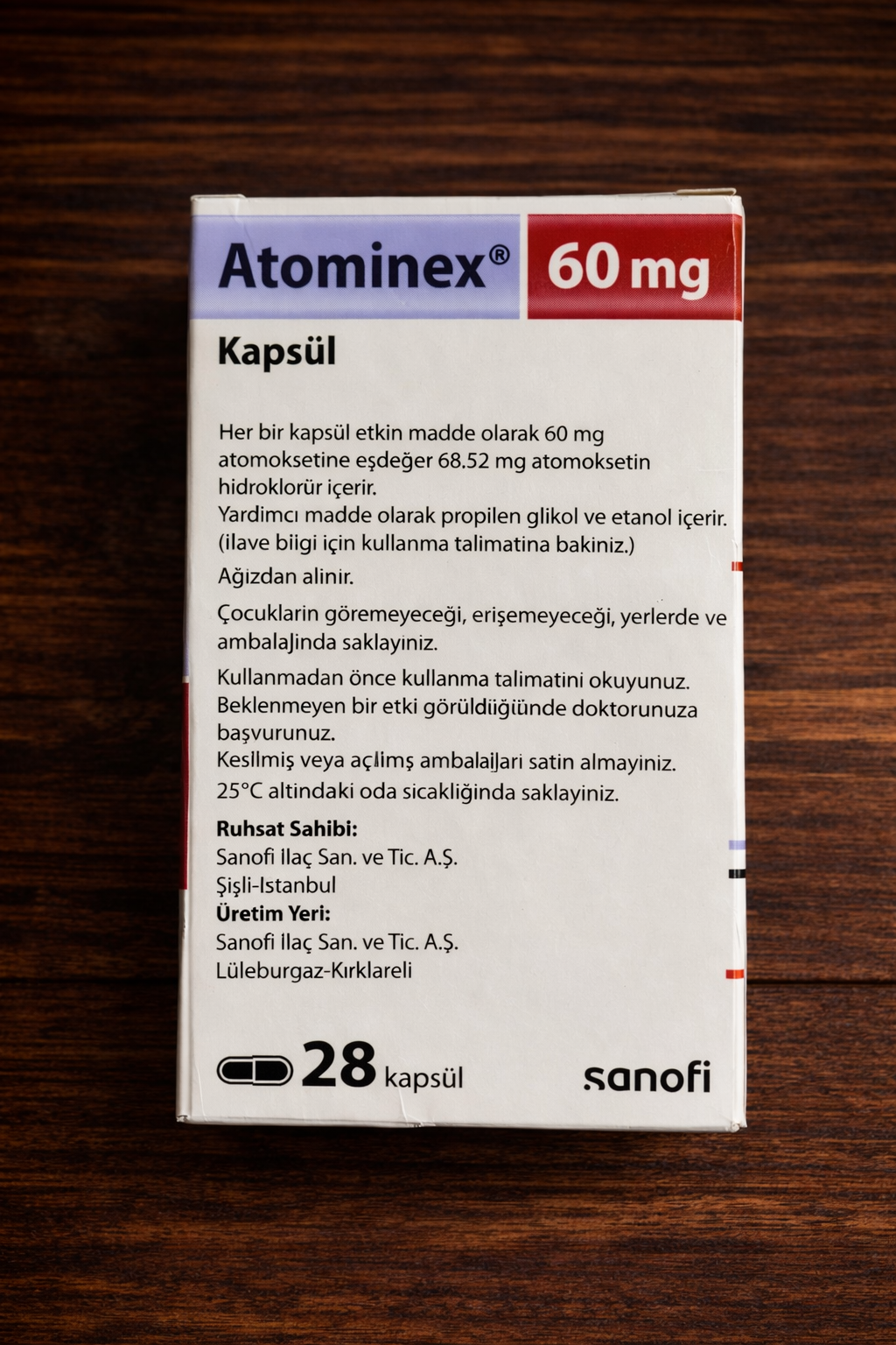 Атомінекс (атомоксетін) 60 мг №28 - Зображення 3