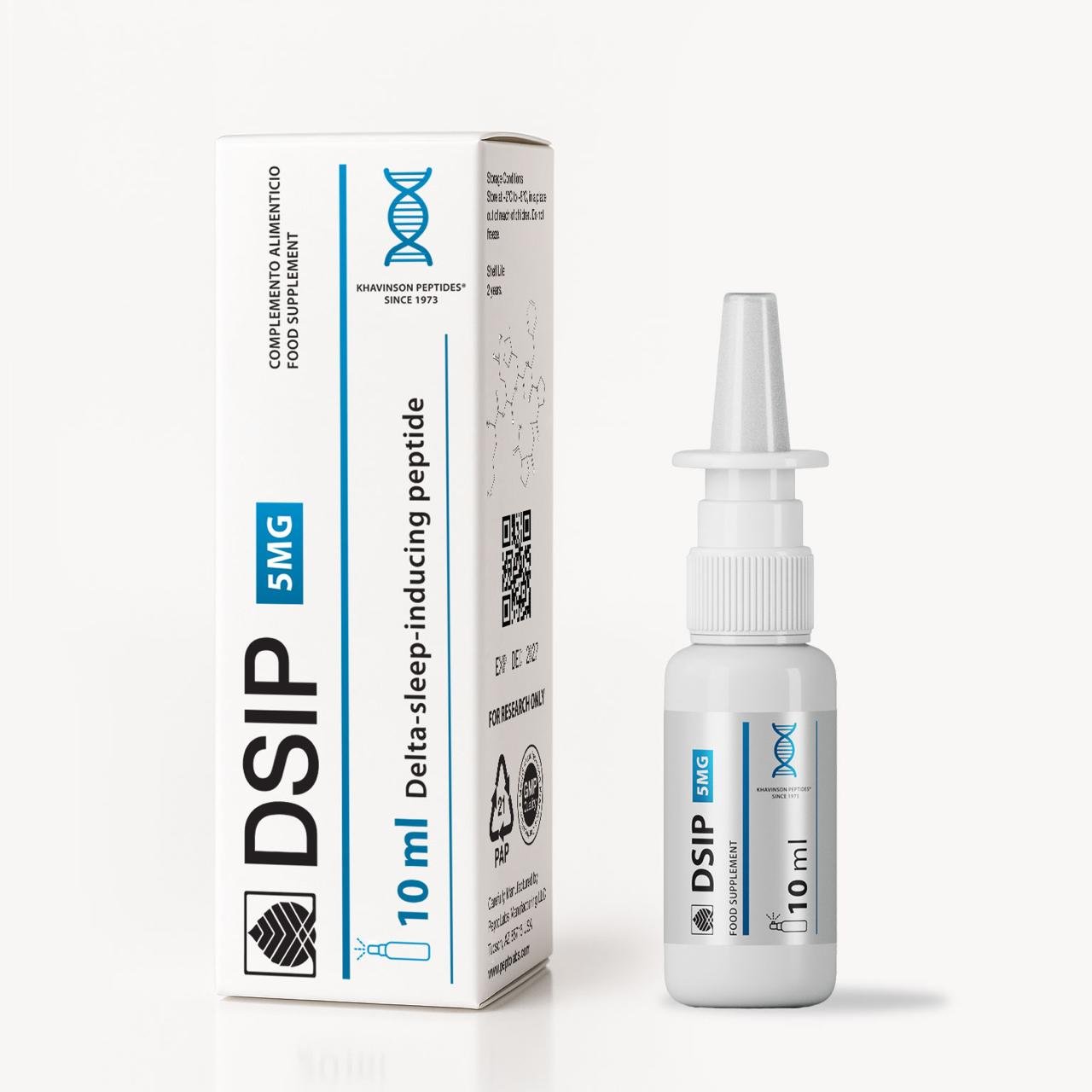 DSIP (пептид дельта-сну) назальний спрей 5мг/10 мл — пептид для покращення сну, зниження стресу та відновлення