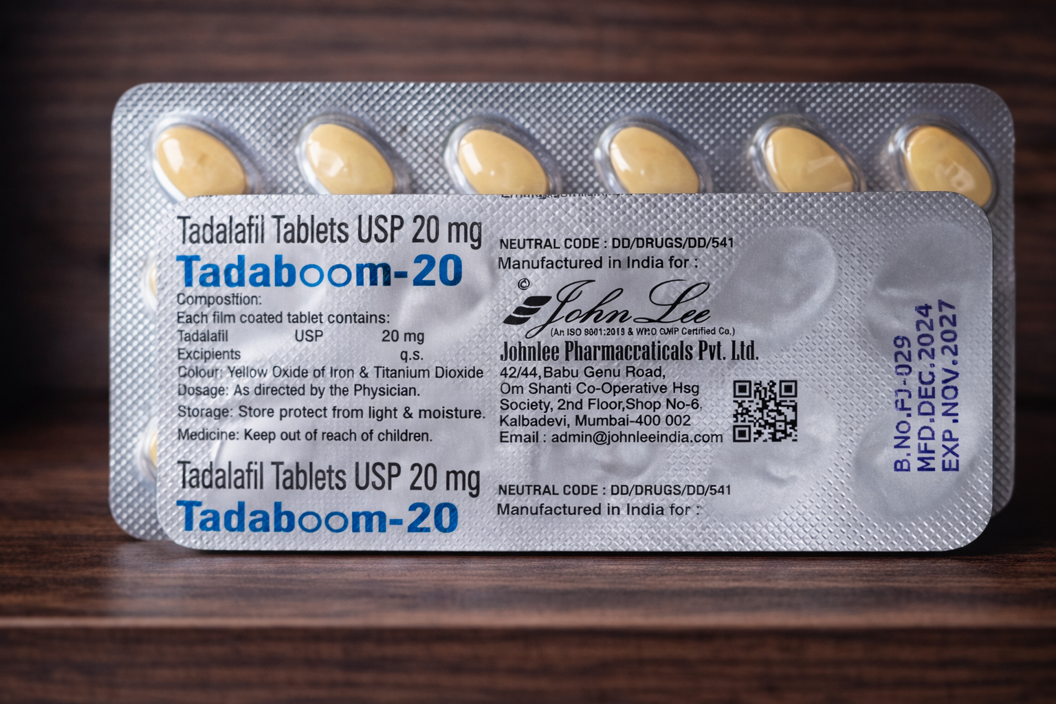 Тадабум-20 (тадалафіл) 20 мг табл. №10 - Зображення 3